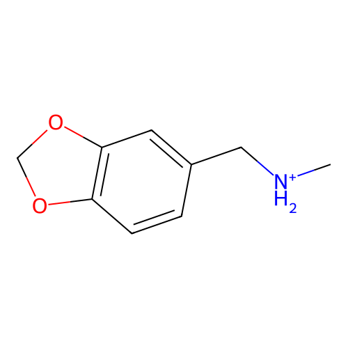(2H-1,3-Benzodioxol-5-yl)-N-methylmethanaminium structure