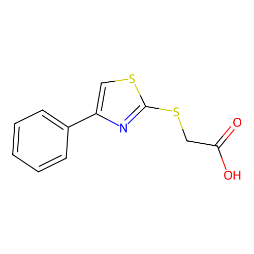 2-(4-Phenyl-1,3-thiazol-2-ylthio)acetic acid structure