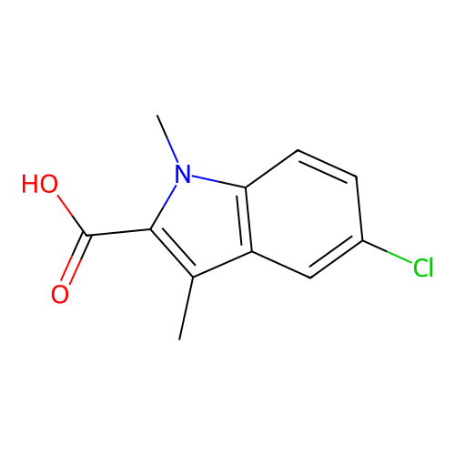 5-Chloro-1,3-dimethyl-1H-indole-2-carboxylic acid structure
