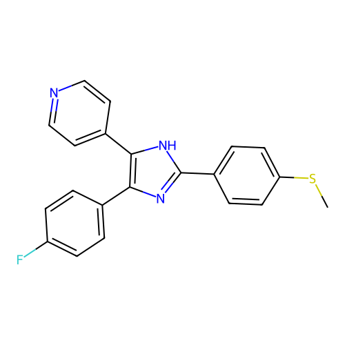 4-[4-(4-Fluorophenyl)-2-[4-(methylthio)phenyl]-1H-imidazol-5-yl]pyridine structure