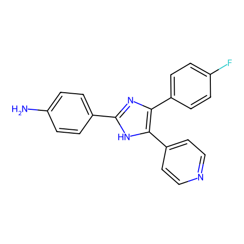 2-(4-Aminophenyl)-4-(4-fluorophenyl)-5-(4-pyridyl)-1H-imidazole structure