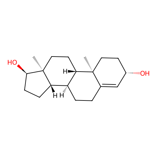 Androst-4-ene-3beta,17alpha-diol structure
