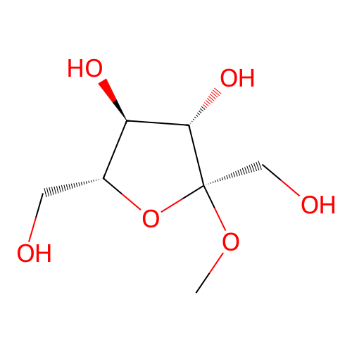 alpha-D-Fructofuranoside, methyl structure