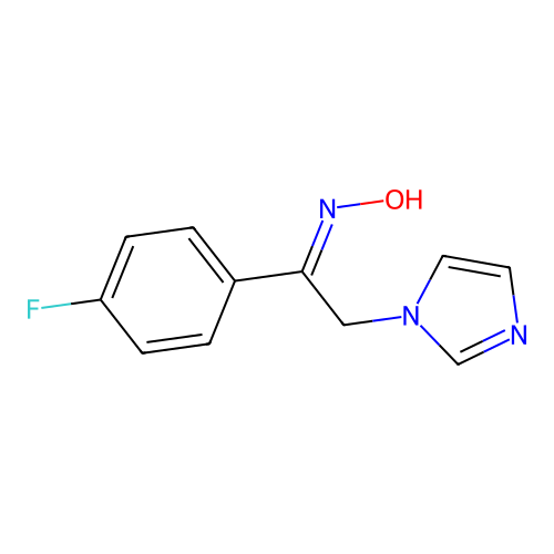 N-[1-(4-fluorophenyl)-2-imidazol-1-ylethylidene]hydroxylamine structure