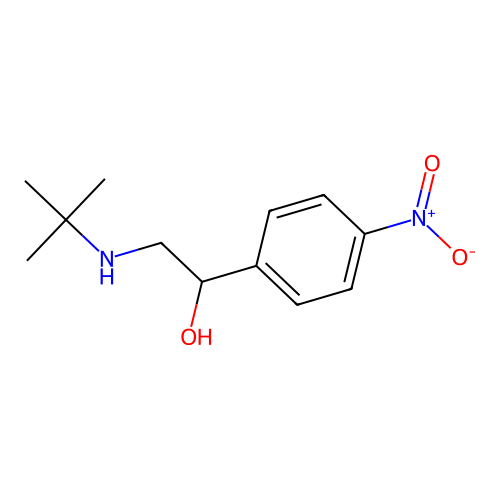 2-Tert-butylamino-1-(4-nitro-phenyl)-ethanol structure