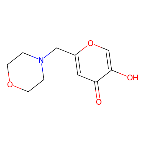 5-Hydroxy-2-(morpholinomethyl)-4H-pyran-4-one structure