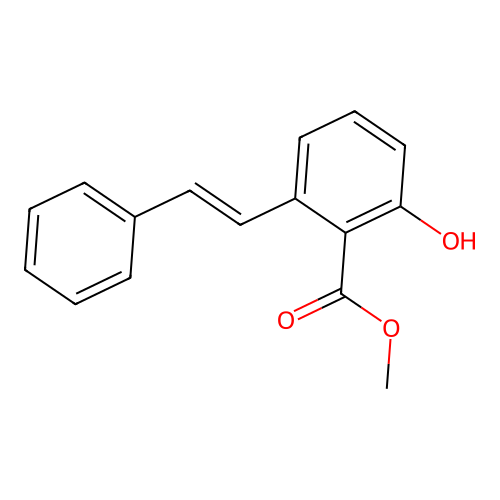 2-Hydroxy-6-styryl-benzoic acid methyl ester structure