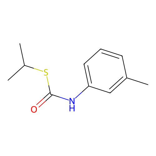 S-isopropyl 3-methylphenylthiocarbamate structure
