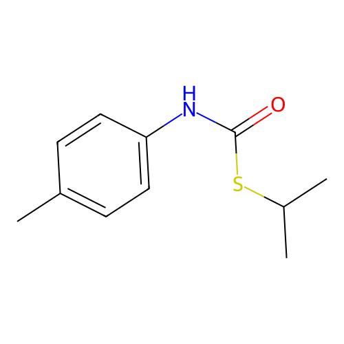 S-isopropyl 4-methylphenylthiocarbamate structure