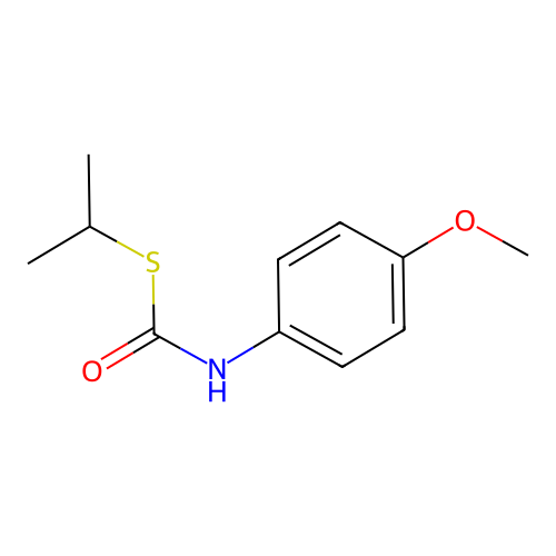 S-isopropyl 4-methoxyphenylthiocarbamate structure