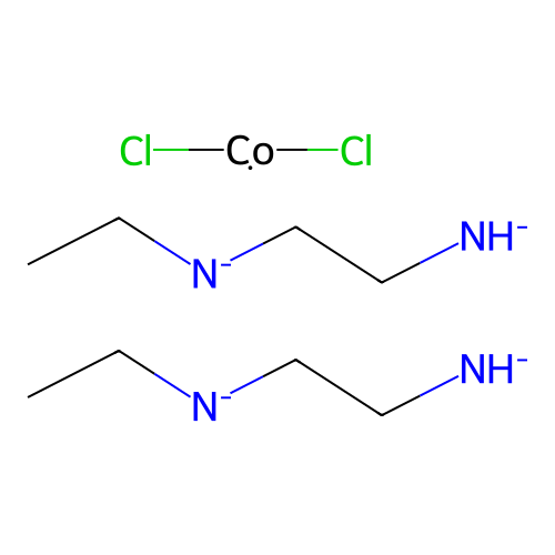 Bis(2-azanidylethyl(ethyl)azanide);dichlorocobalt structure