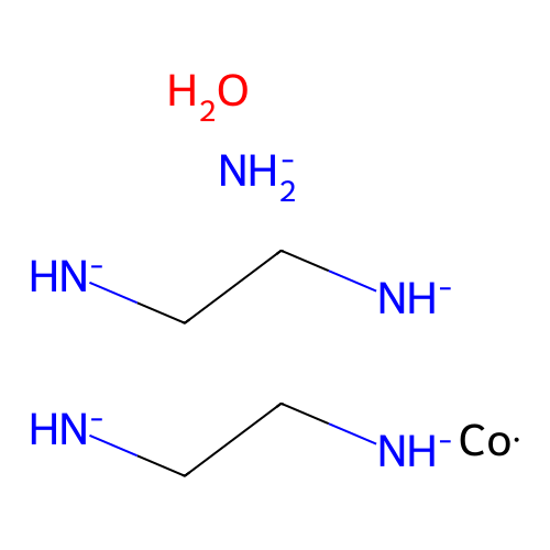 Azanide;bis(2-azanidylethylazanide);cobalt;hydrate structure