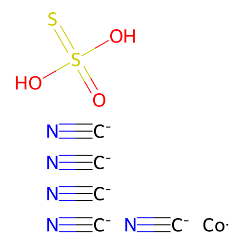 cobalt;sulfurothioic O-acid;pentacyanide structure