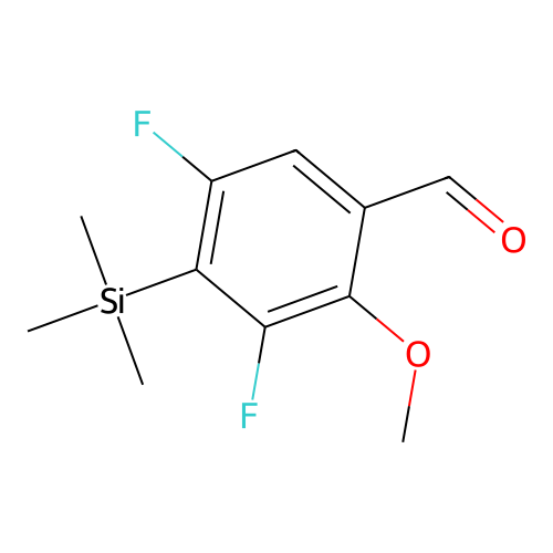 Benzaldehyde, 3,5-difluoro-2-methoxy-4-trimethylsilicyl- structure