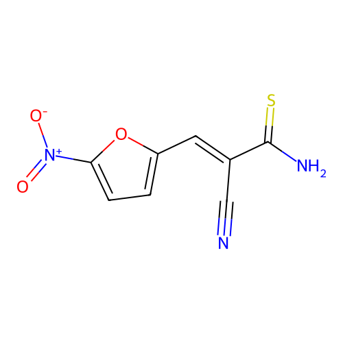 2-氰基-3-(5-硝基-2-呋喃基)-2-丙烯硫代酰胺 structure