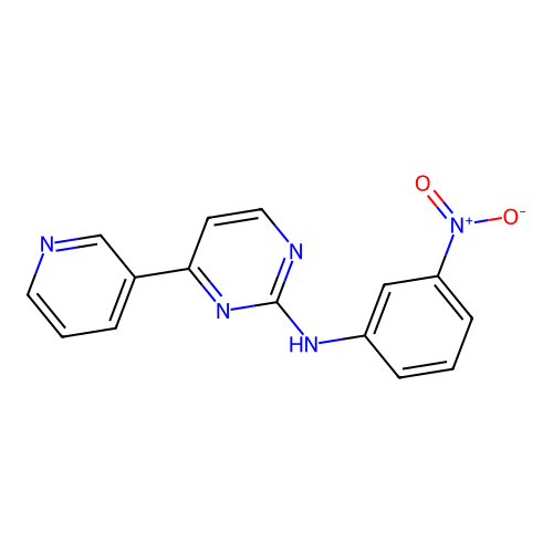 (3-Nitro-phenyl)-(4-pyridin-3-yl-pyrimidin-2-yl)-amine structure