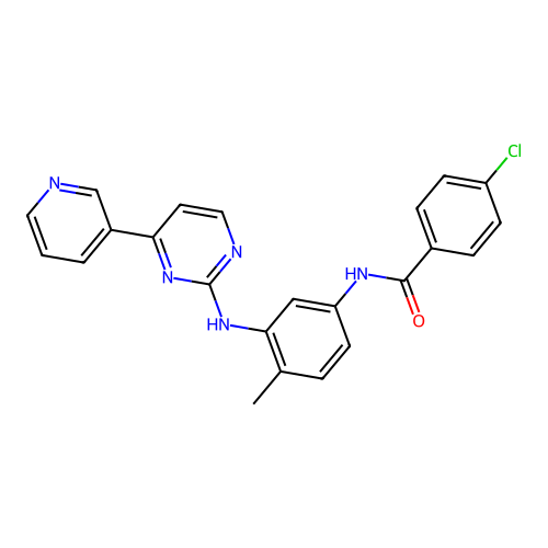 4-Chloro-N-[4-methyl-3-(4-pyridin-3-yl-pyrimidin-2-ylamino)-phenyl]-benzamide structure