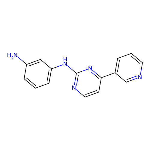 N-(3-aminophenyl)-4-(3-pyridyl)-2-pyrimidine-amine structure