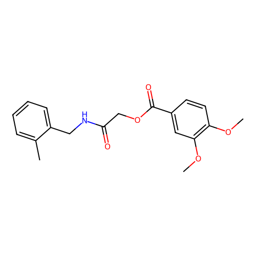 [2-[(2-Methylphenyl)methylamino]-2-oxoethyl] 3,4-dimethoxybenzoate structure