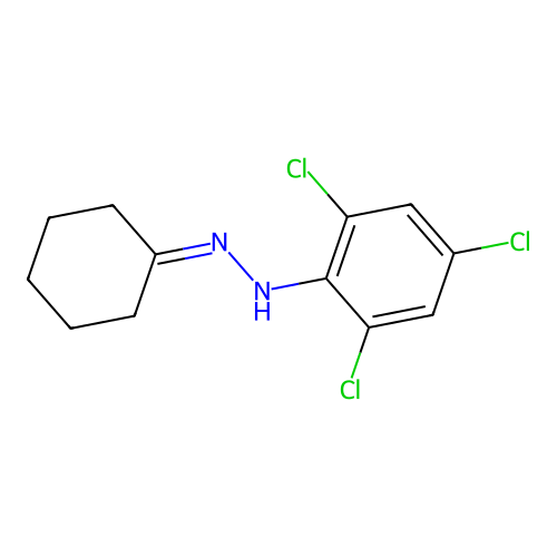 Cyclohexanone (2,4,6-Trichlorophenyl)hydrazone structure