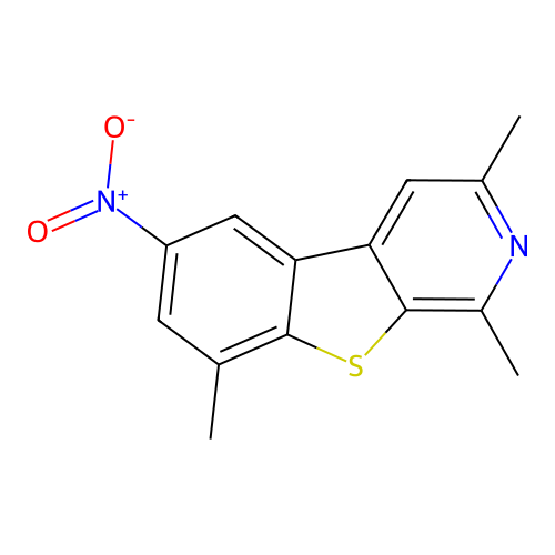 1,3,8-Trimethyl-6-nitro-[1]benzothiolo[2,3-c]pyridine structure