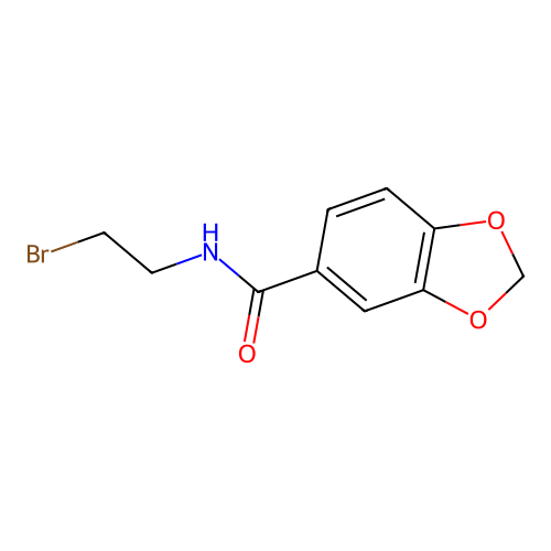 N-(2-bromoethyl)-1,3-benzodioxole-5-carboxamide structure