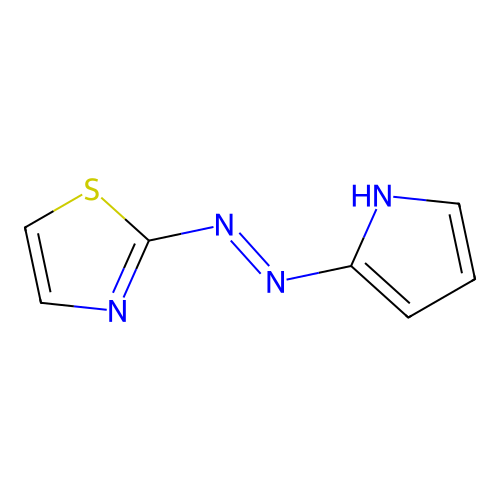 1H-pyrrol-2-yl(1,3-thiazol-2-yl)diazene structure