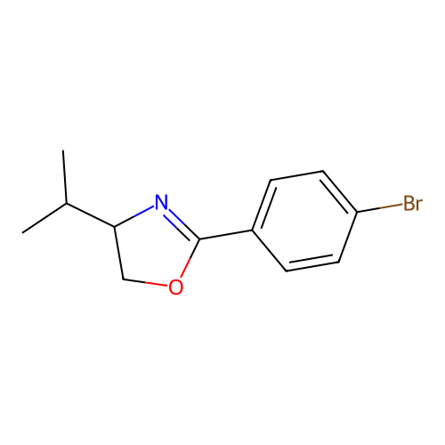2-(4-Bromophenyl)-4-isopropyl-4,5-dihydrooxazole structure