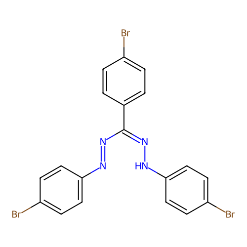 (NE,Z)-4-Bromo-N'-[(4-bromophenyl)amino]-N-[(4-bromophenyl)imino]benzene-1-carboximidamide structure