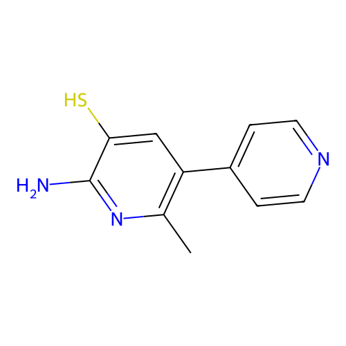 2-Amino-6-methyl-5-pyridin-4-ylpyridine-3-thiol structure