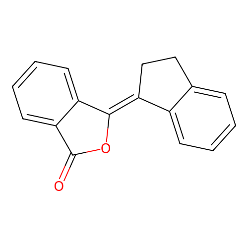 (3Z)-3-(2,3-dihydroinden-1-ylidene)-2-benzofuran-1-one structure