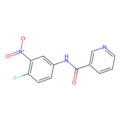 N-(4-氟-3-硝基苯基)吡啶-3-甲酰胺 structure