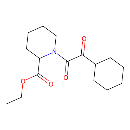 Ethyl 1-(2-cyclohexyl-2-oxoacetyl)piperidine-2-carboxylate structure