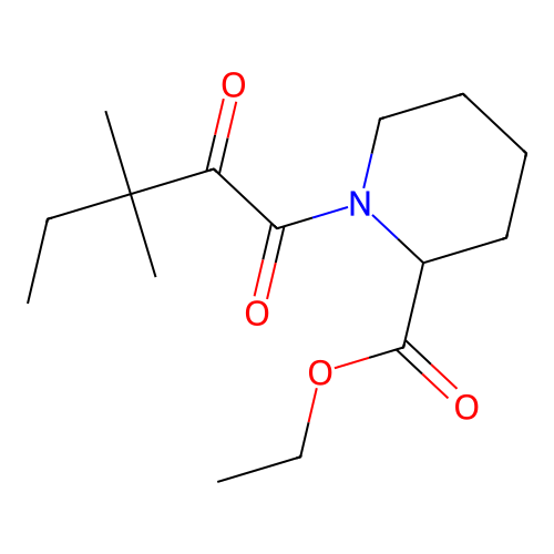 Ethyl 1-(3,3-dimethyl-2-oxo-pentanoyl)piperidine-2-carboxylate structure