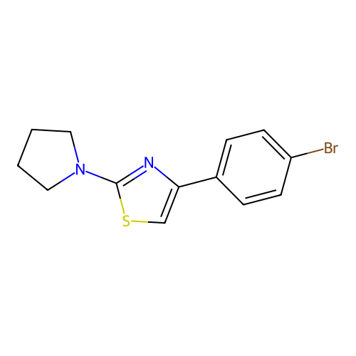 4-(4-Bromophenyl)-2-pyrrolidinyl-1,3-thiazole structure
