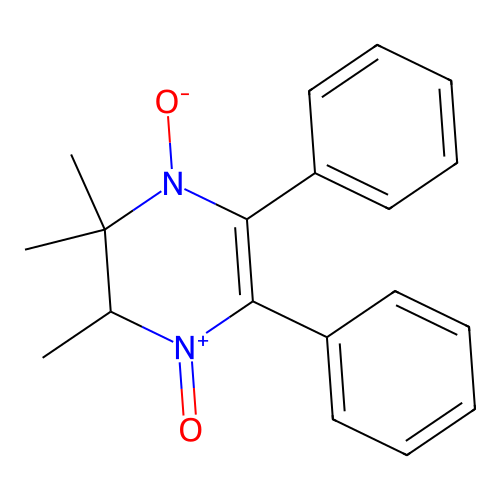 2,2,3-Trimethyl-5,6-diphenyl-2,3-dihydropyrazine 1,4-dioxide structure