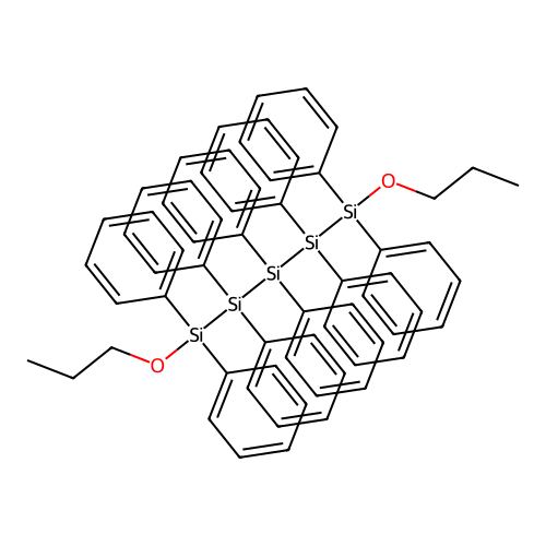 1,1,2,2,3,3,4,4,5,5-Decaphenyl-1,5-dipropoxypentasilane structure