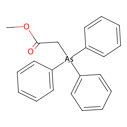 Triphenyl(2-methoxy-2-oxoethyl)arsine structure