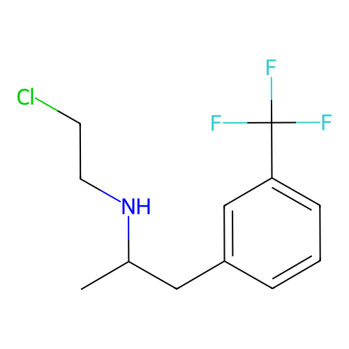 Phenethylamine, N-(2-chloroethyl)-alpha-methyl-m-trifluoromethyl- structure