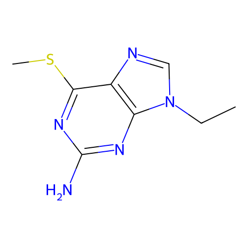 9-乙基-6-(甲硫基)-9H-嘌呤-2-胺 structure