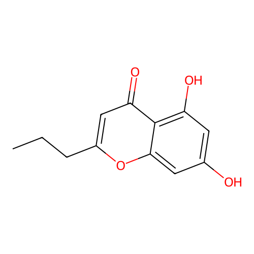 5,7-Dihydroxy-2-propylchromone structure