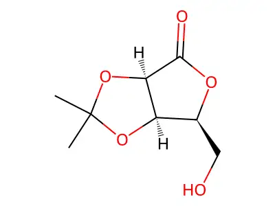 2,3-O-Isopropylidene-D-lyxono-1,4-lactone structure