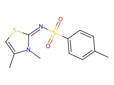 N-(3,4-Dimethyl-2(3H)-thiazolylidene)-4-methylbenzenesulfonamide structure