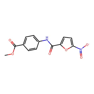 Methyl 4-[(5-nitrofuran-2-carbonyl)amino]benzoate structure