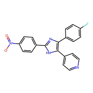 4-[4-(4-氟苯基)-2-(4-硝基苯基)-1H-咪唑-5-基]吡啶 structure
