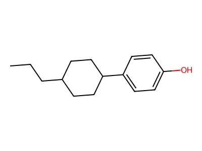Phenol, 4-(trans-4-propylcyclohexyl)- structure