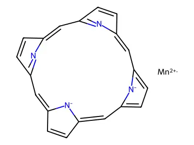 Manganese(III) porphyrin structure