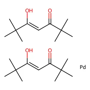 Bis(5-hydroxy-2,2,6,6-tetramethylhept-4-en-3-one);palladium structure