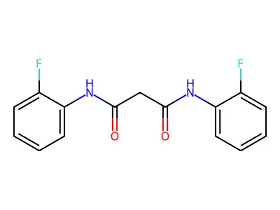 N,N'-bis(2-fluorophenyl)propanediamide structure