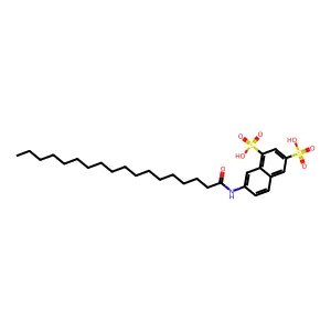 1,3-Naphthalenedisulfonic acid, 7-((1-oxooctadecyl)amino)- structure